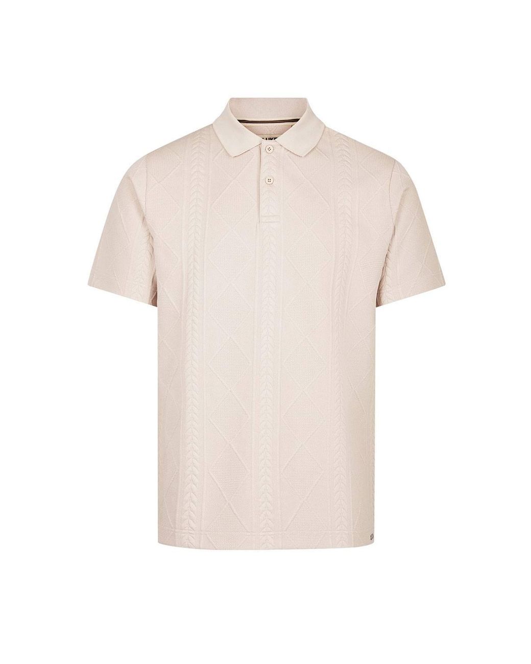 Luke 1977 Natural La Fe Textured Knit Polo for men