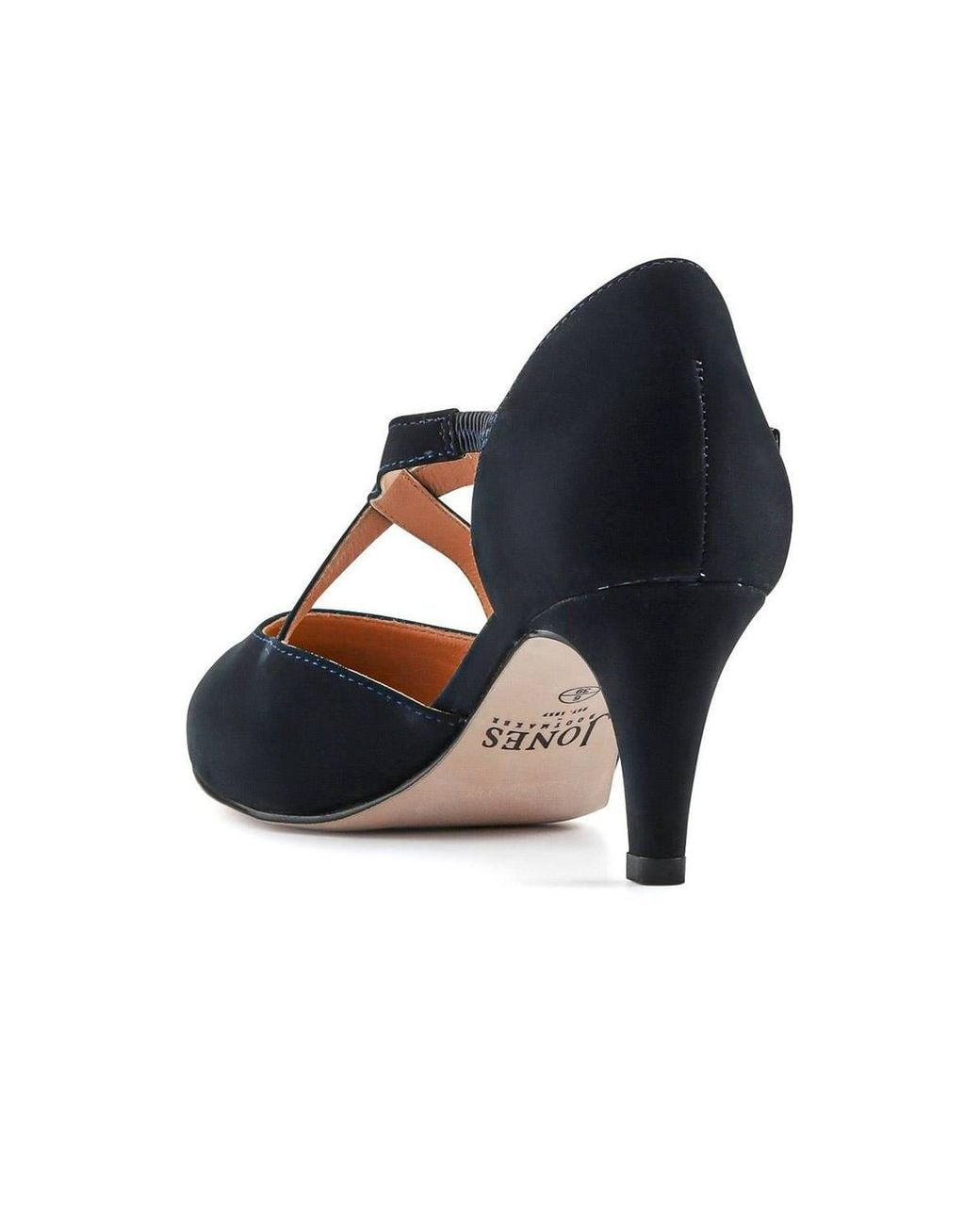 Jones Bootmaker Blue Ysa Leather Stiletto-Heeled Court Shoes