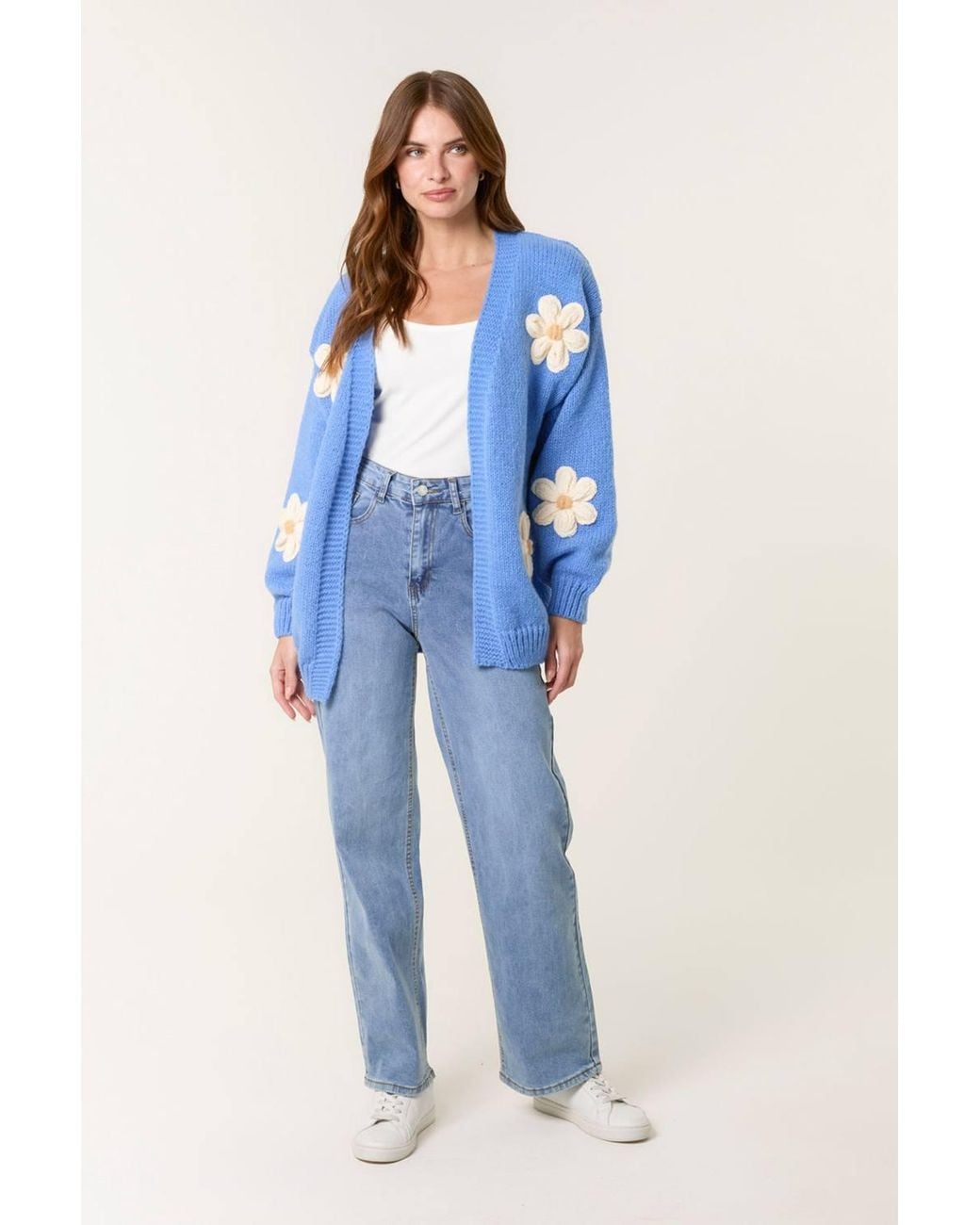 Blue Vanilla Blue Long Sleeve V-Neck Cardigan