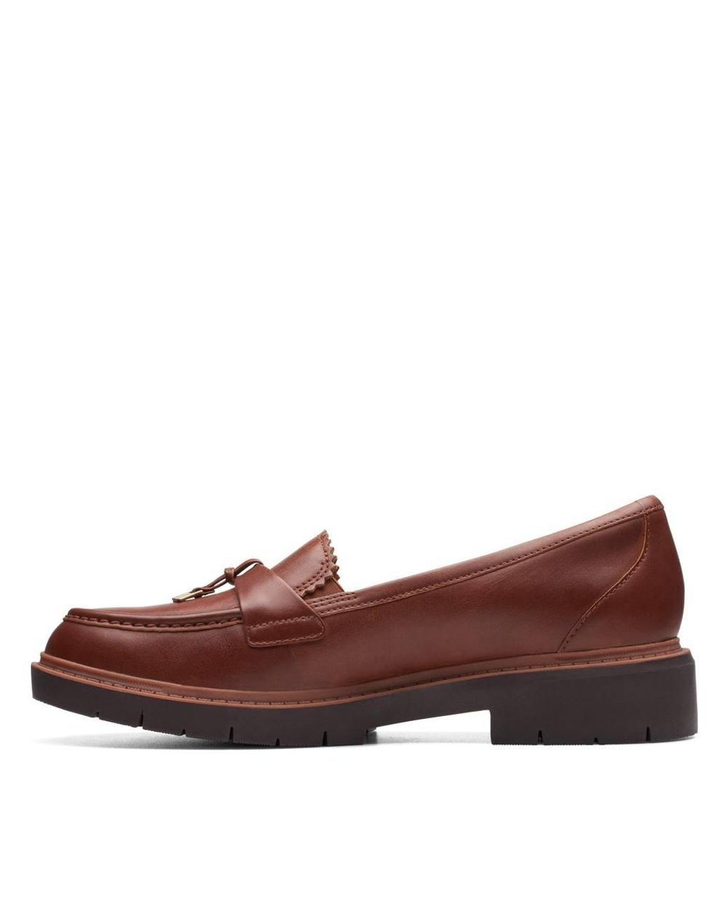 Clarks Red Westlynn Bella Tan Leather Loafers