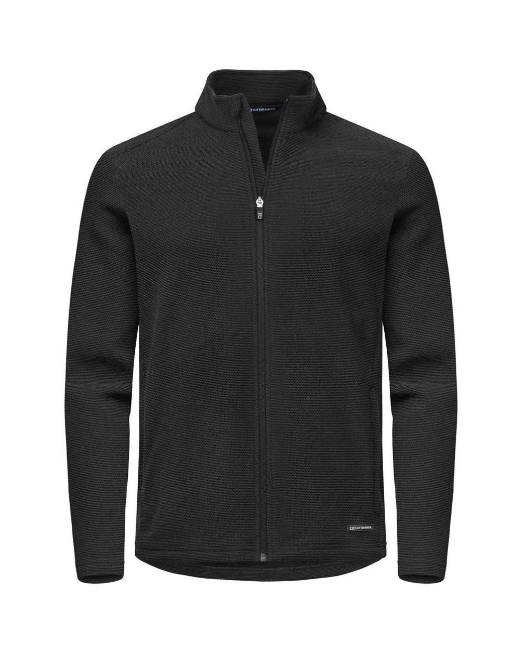 Cutter & Buck Black Hunts Point Full Zip Fleece Jacket for men
