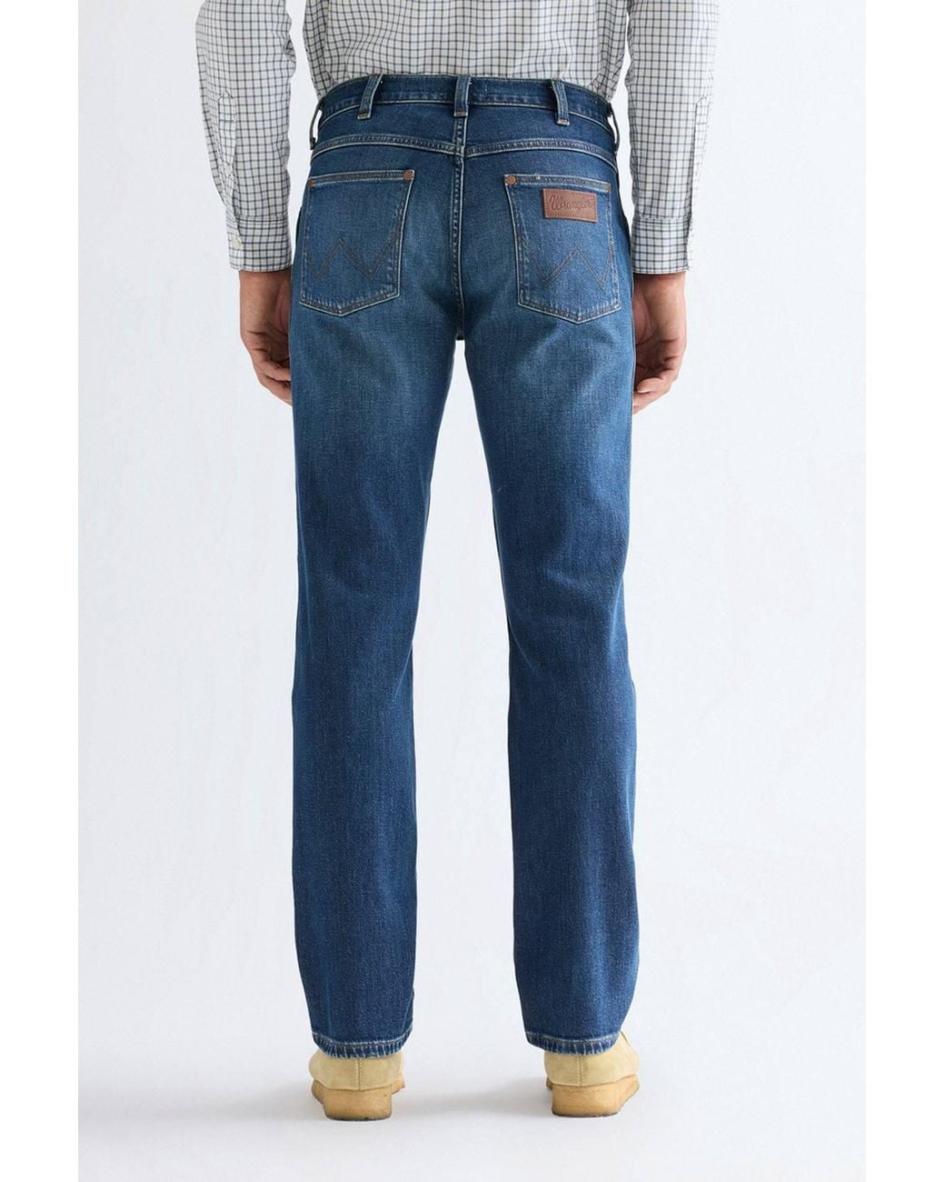 Wrangler Blue Greensboro Straight Fit Jeans Stormforge for men