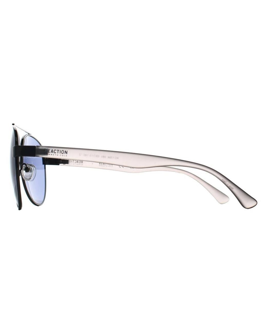 Kenneth Cole Blue Aviator Shiny Gunmetal Kc1394