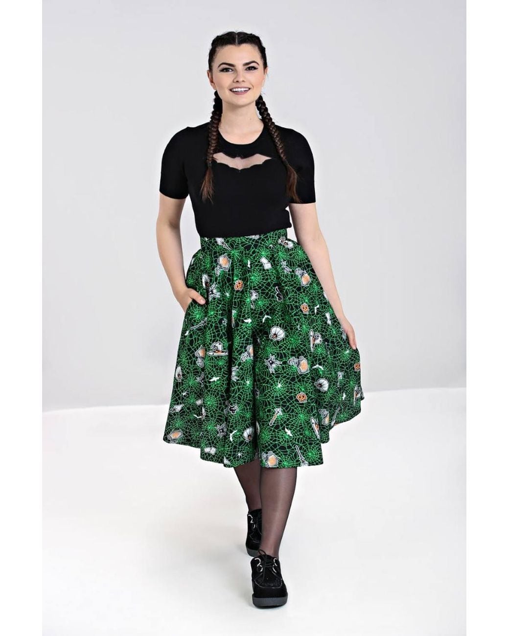 Hell Bunny Green Hex 50's Skirt