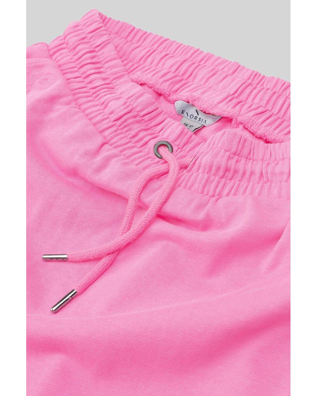 Enorsia Pink Split-Back Terry Jersey Midi Skirt