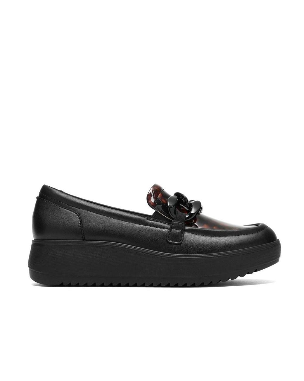 Clarks Black Zylah May Multicolour Loafers, Slip Ons
