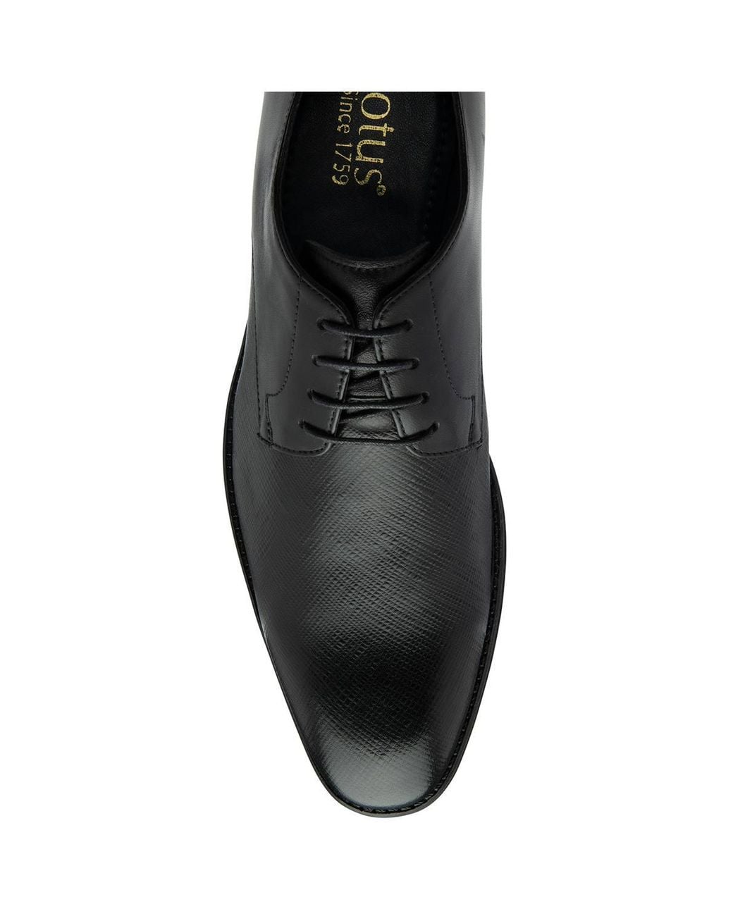 Lotus Black 'Ripon' Leather Lace-Up Shoes for men