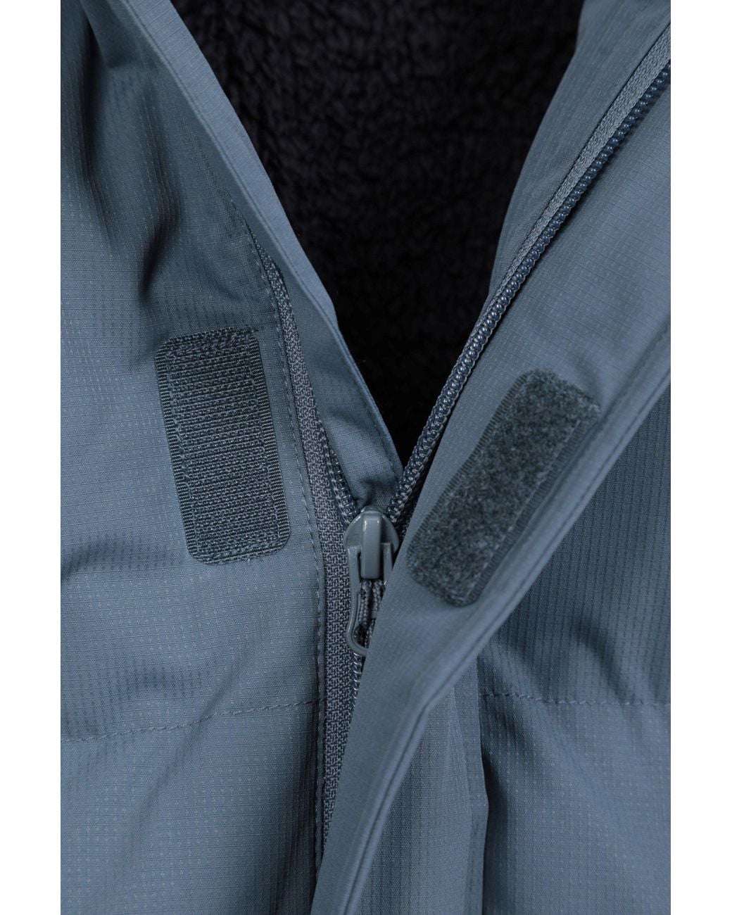 Mountain Warehouse Blue 'Snow' Water Resistant Padded Comfy Soft Borg Lined Rip Stop Jacket for men
