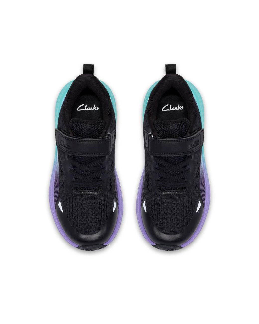 Clarks Blue Lumen Hero Kid Combination Trainers, Riptape