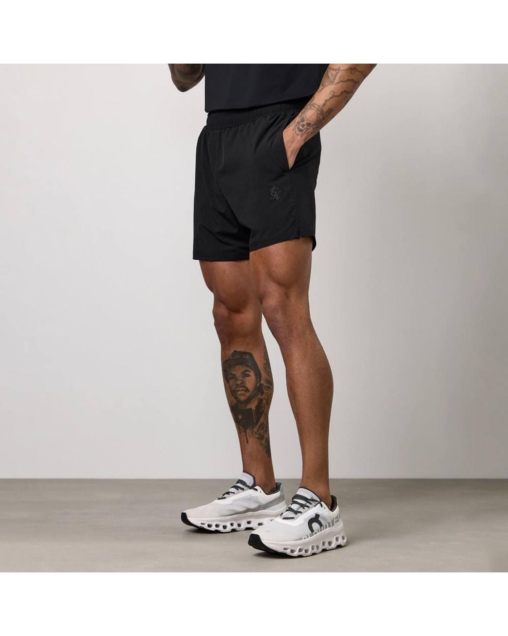 Gym King Black Performance 5 Inch Shorts for men