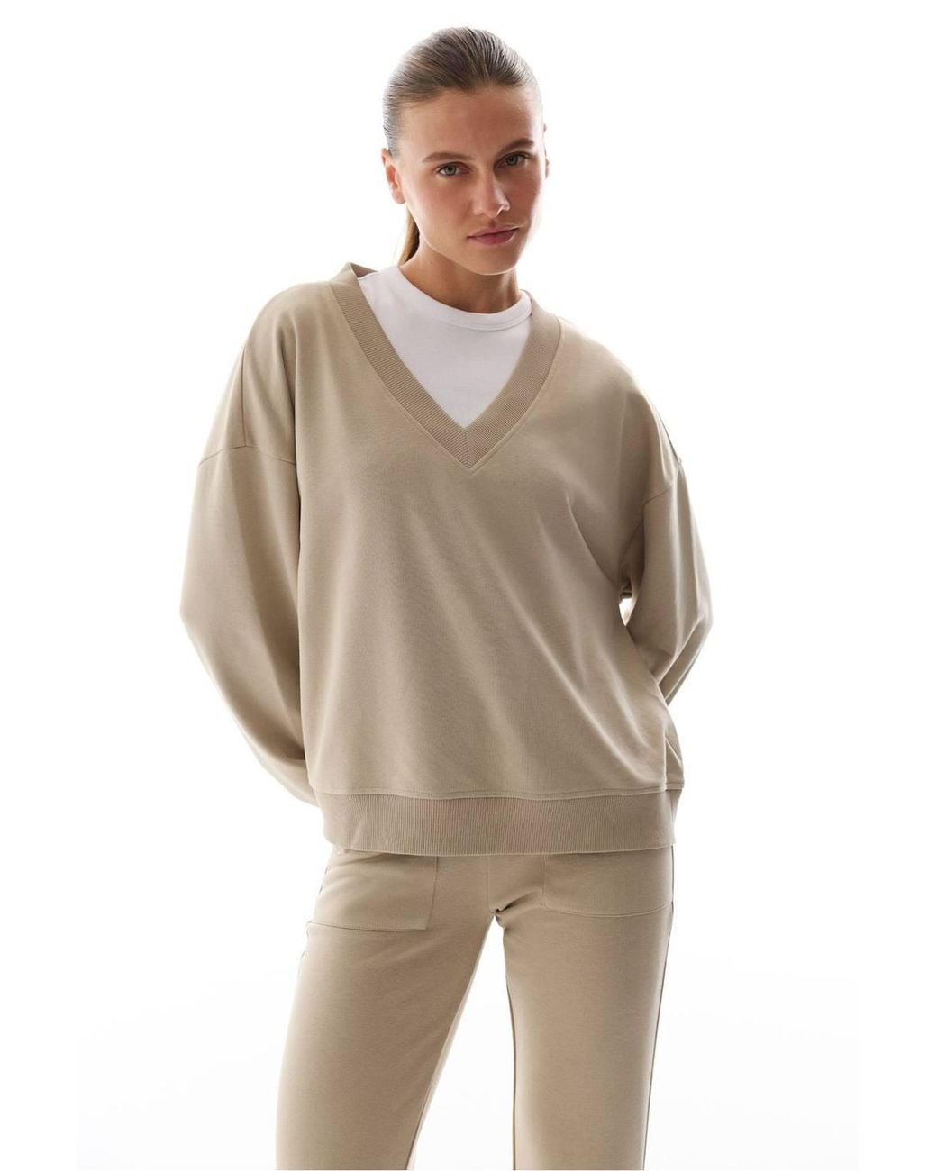 Penti Natural Wide V-Neck Sweatshirt
