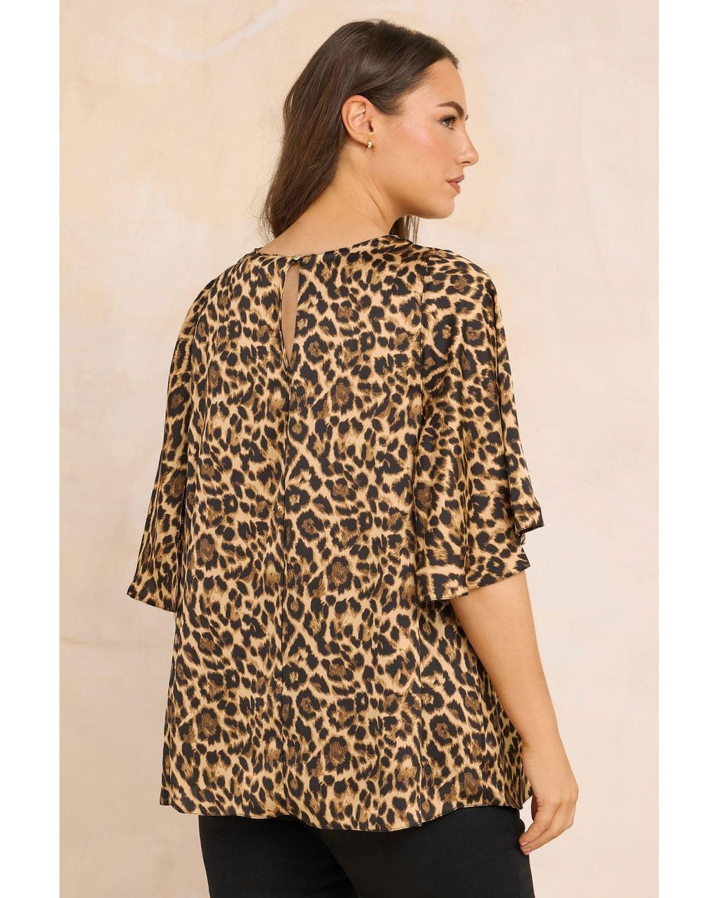Evans Brown Angel Sleeve Blouse