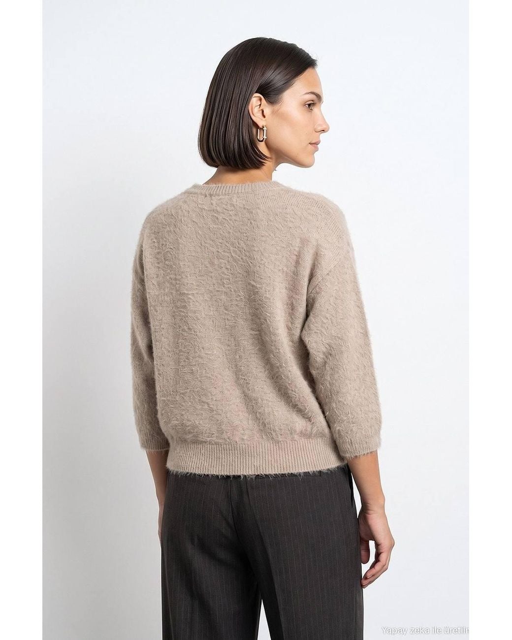 Dilvin Gray Wool Blend Sweater