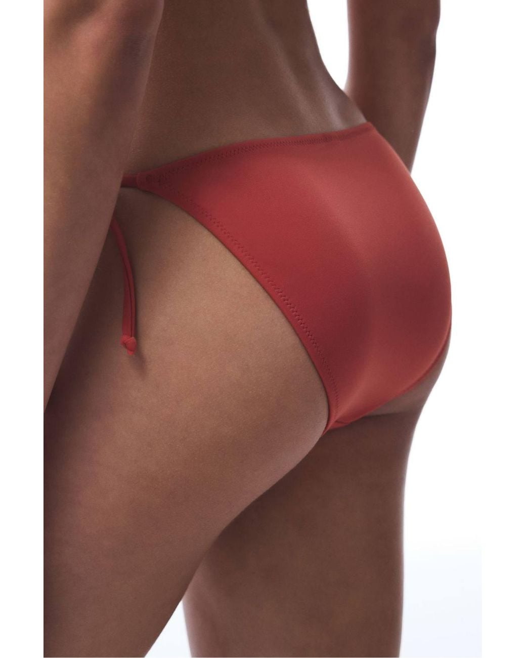 Penti Red Tie Side Low Waist Bikini Bottoms