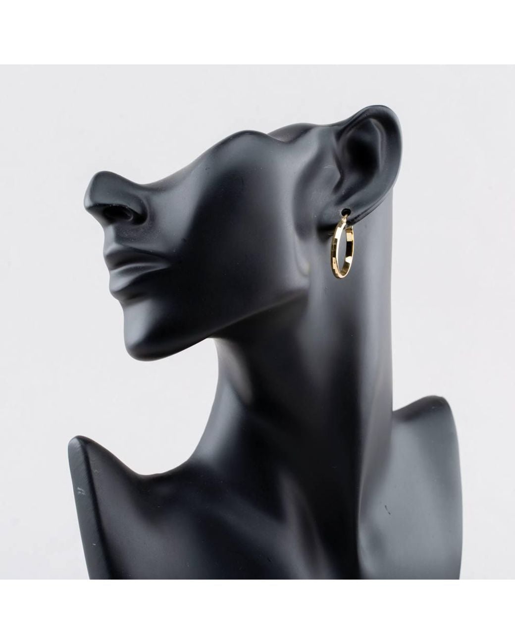 T.H.Baker Metallic 9Ct 20Mm Medium Patterned Hoop Earrings E-Htdc-320-9Y