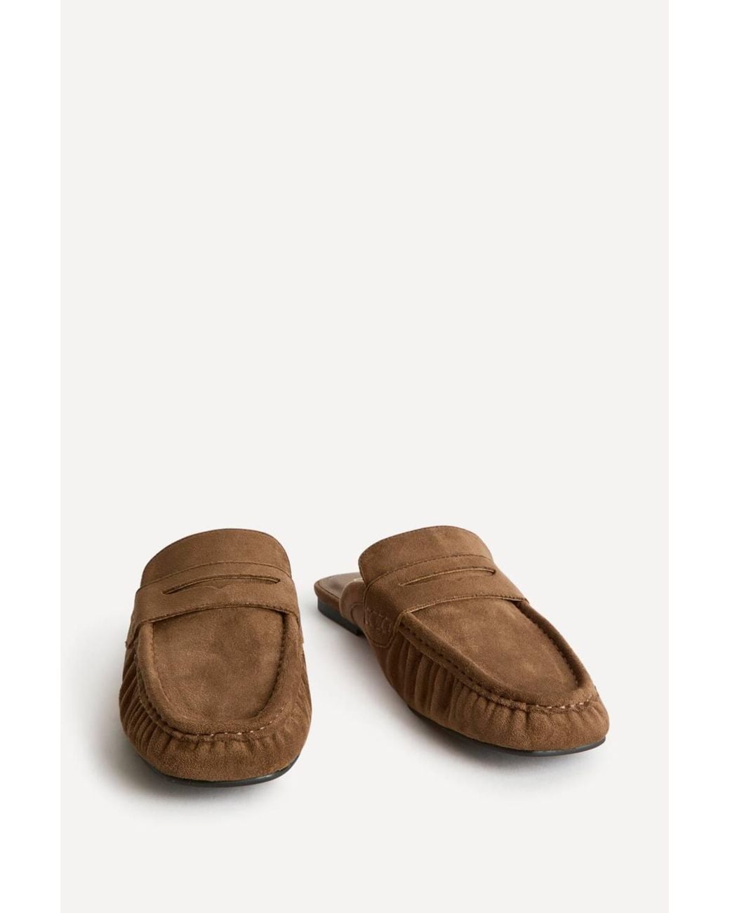 Linzi Brown Journal Ruched Square Toe Mules