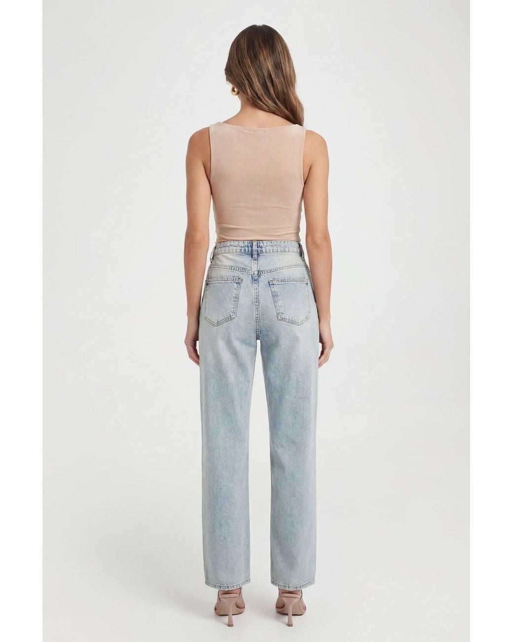 Roselle Blue Double Layer Scoop Neck Strappy Crop Top