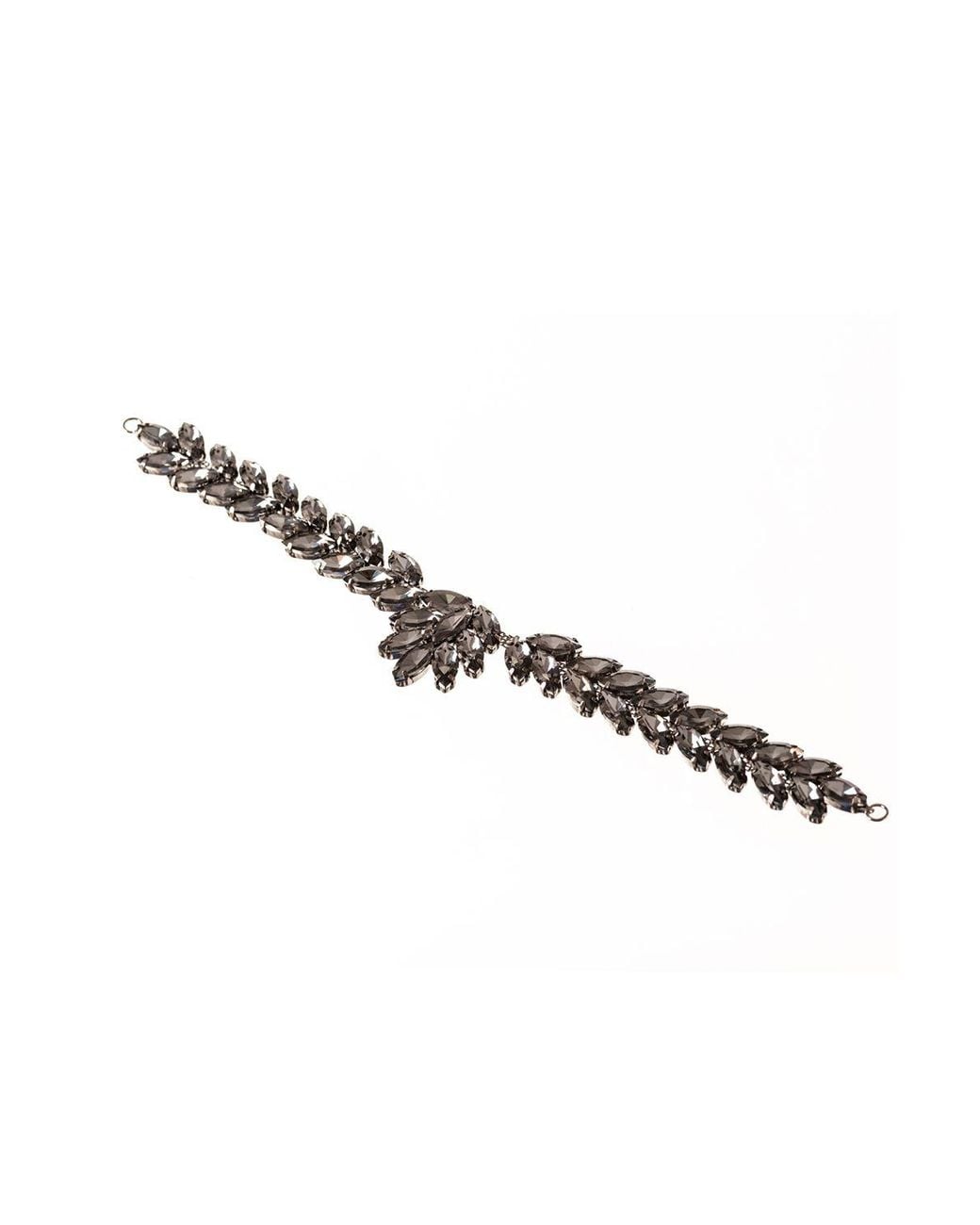 Neel Blue Black Diamante Motif, Crystal Appliques, 210Mm X 35Mm