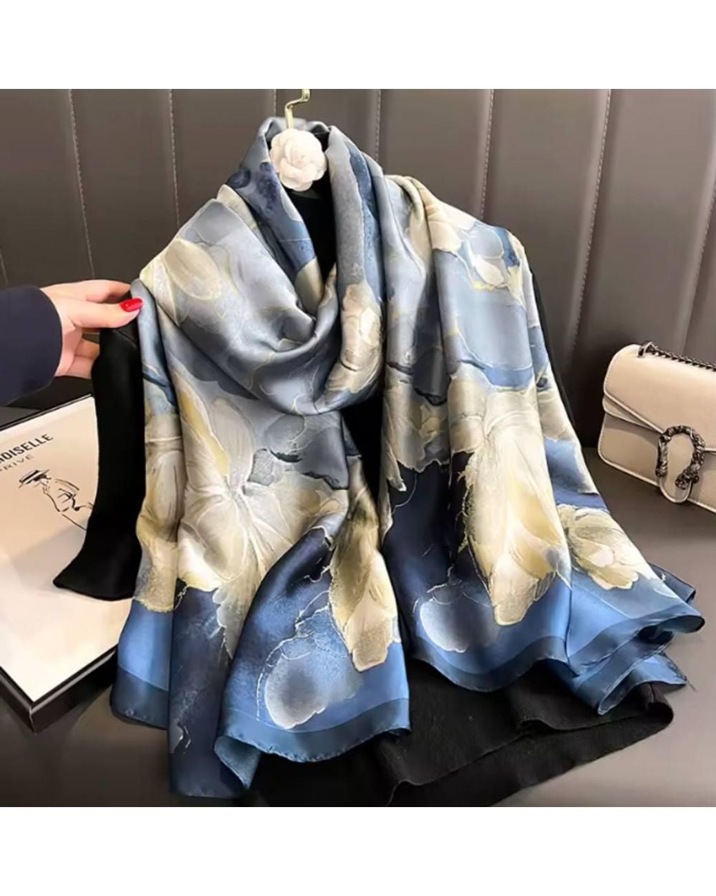 Lemon Daisy Accessories Gray Cassie Wedding Guest Summer Scarf Shawl