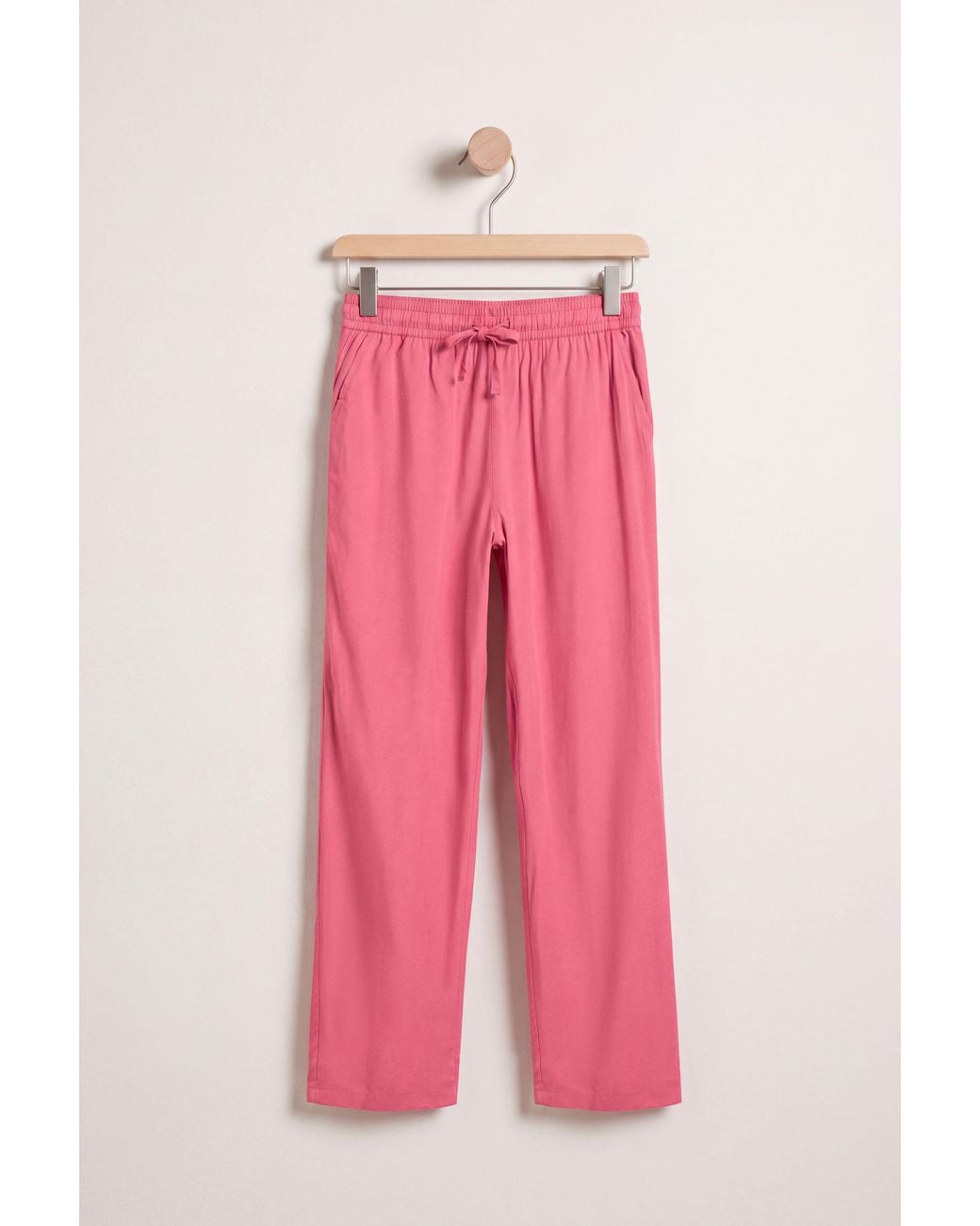 Enorsia Pink Soft Touch Button Through Shirt & Trouser Pyjama Set