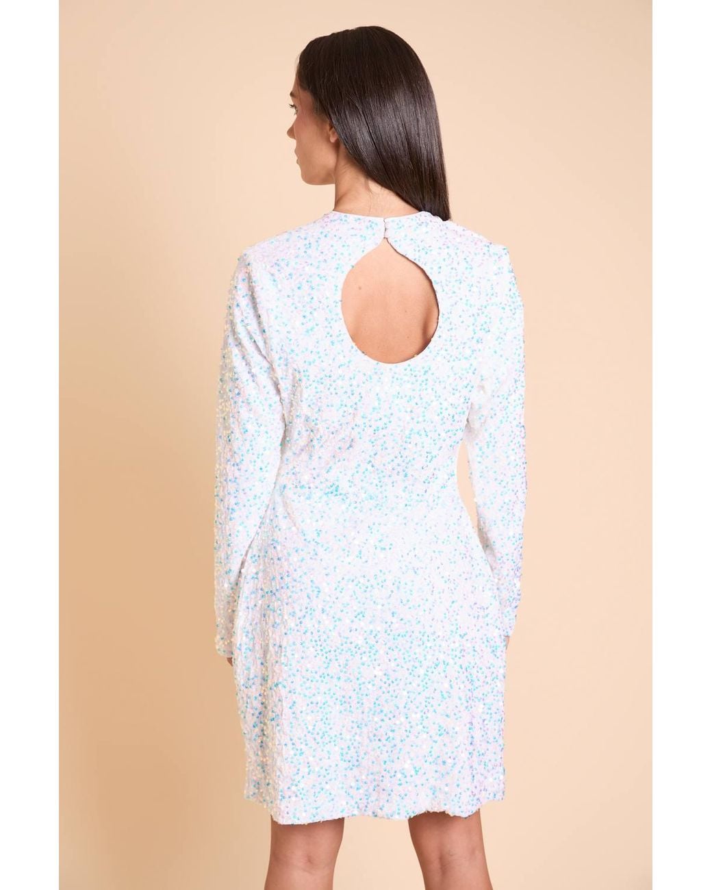 Dorothy Perkins Blue Dp Hen Velvet Sequin Mini Dress