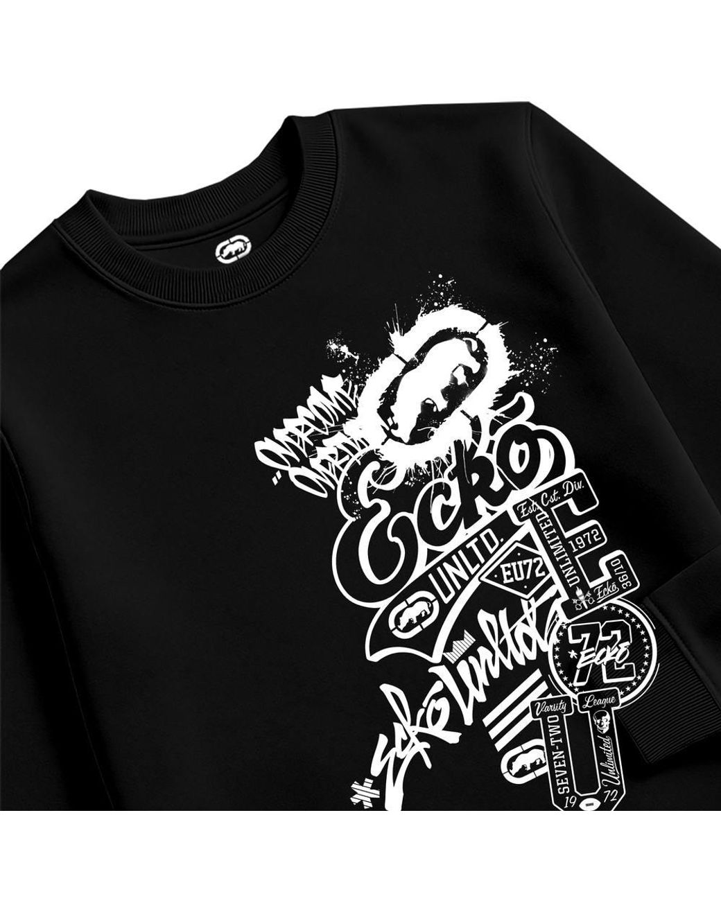 Ecko' Unltd Black Logo'D Up Sweatshirt for men
