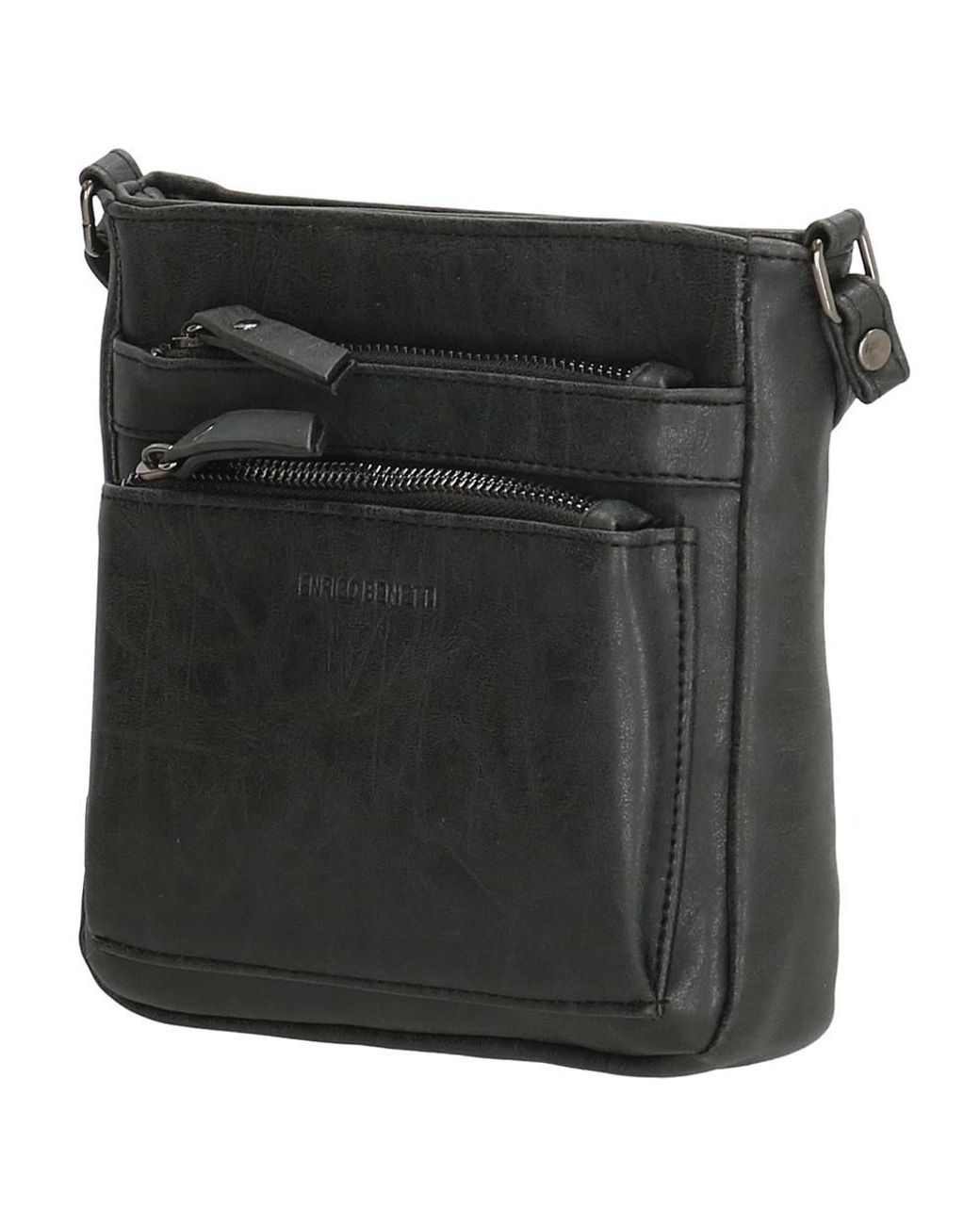 Enrico Benetti Black Zoe Single Handle Vegan Leather Small Shoulderbag