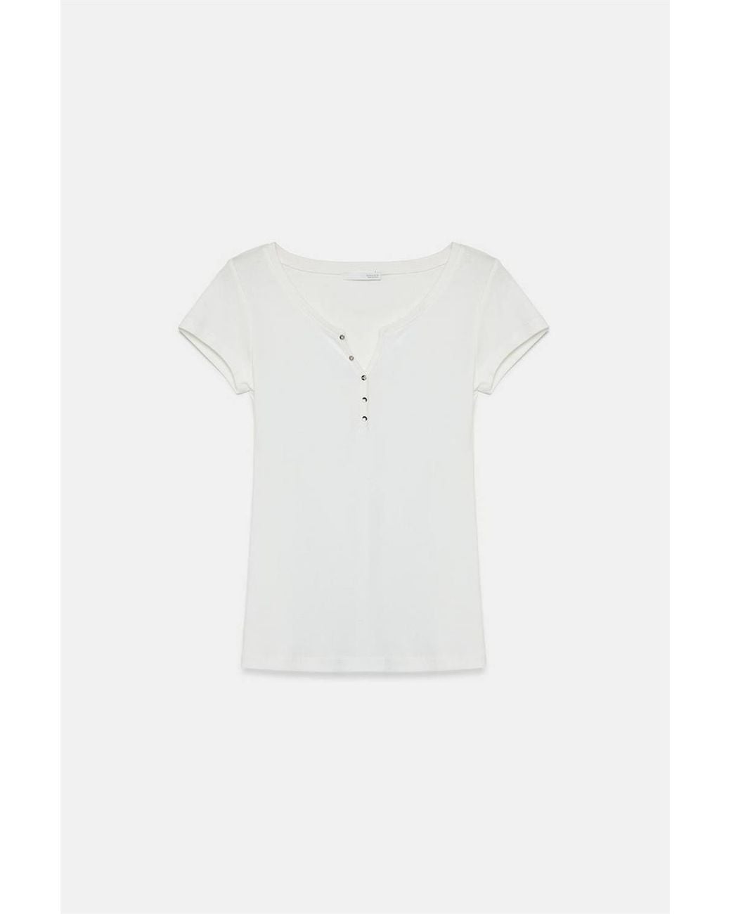 Dilvin Blue Slim Fit Cotton U-Neck T-Shirt