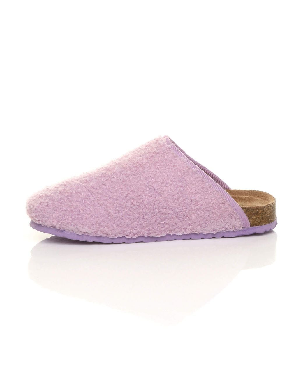 AJVANI Purple Flat Heel Footbed Mules Slippers