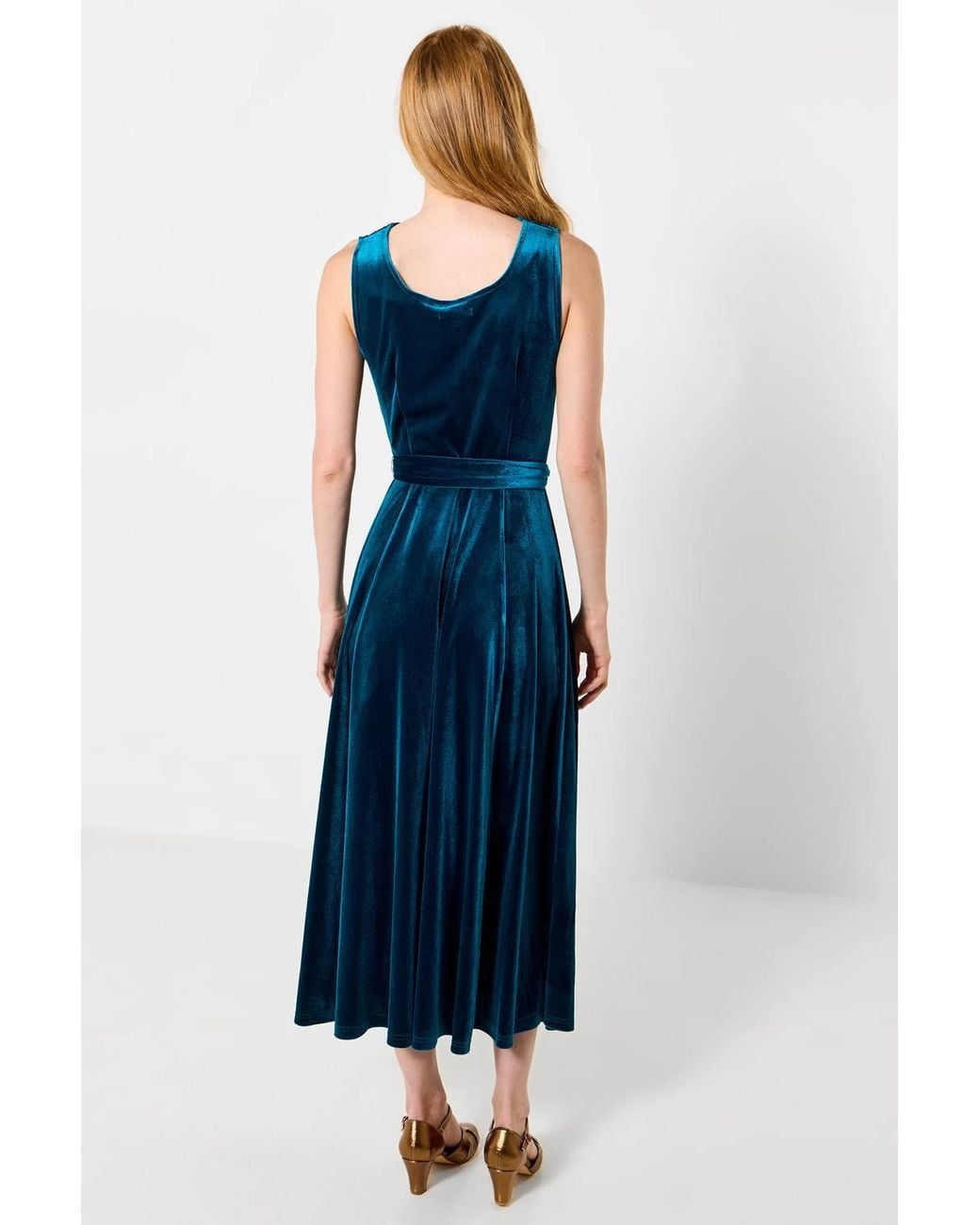 Joe Browns Blue Make A Statement Cowl Neck Velour Dress
