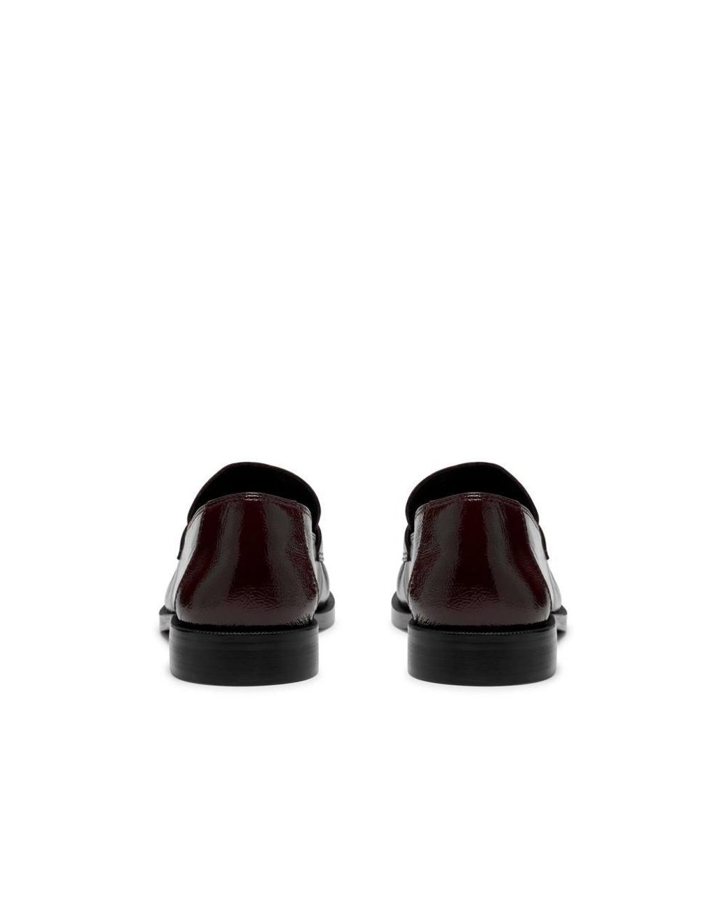 Clarks Brown Straven2 Step Burgundy Patent Loafers, Slip Ons