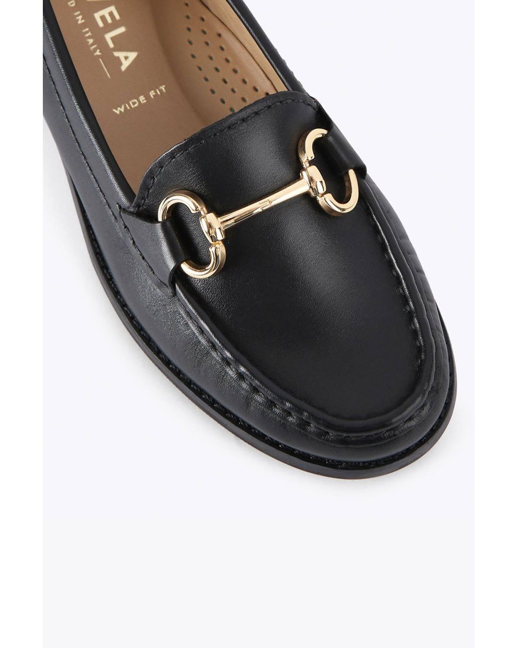 Carvela Kurt Geiger Black 'Click Wide Fit' Leather Flats