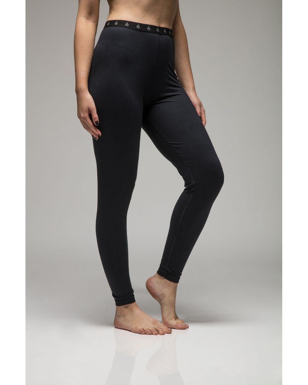 Heat Holders Black Fleece Lined Base Layer Thermal Long John Bottoms