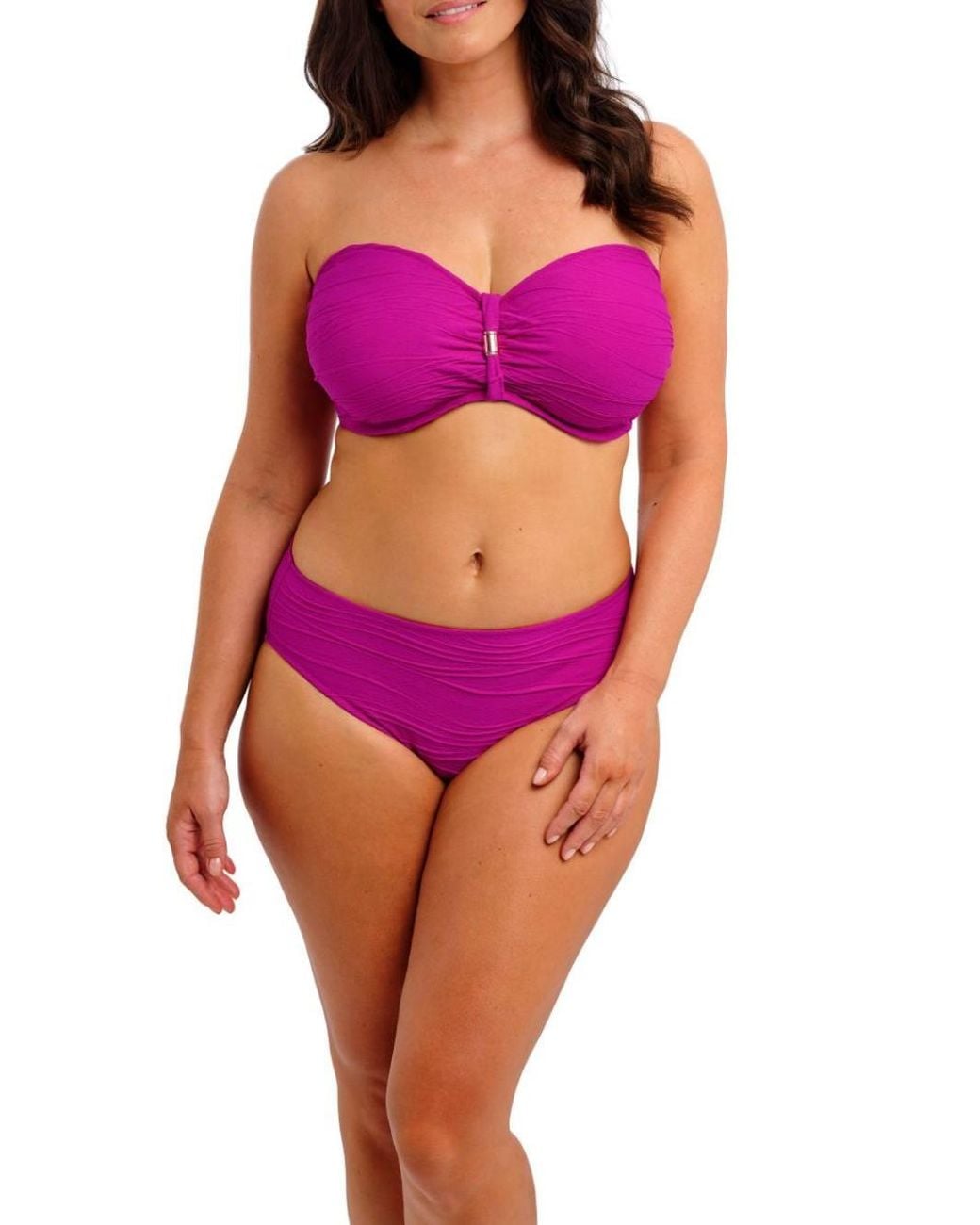 Fantasie Purple Beach Waves Bandeau Bikini Top