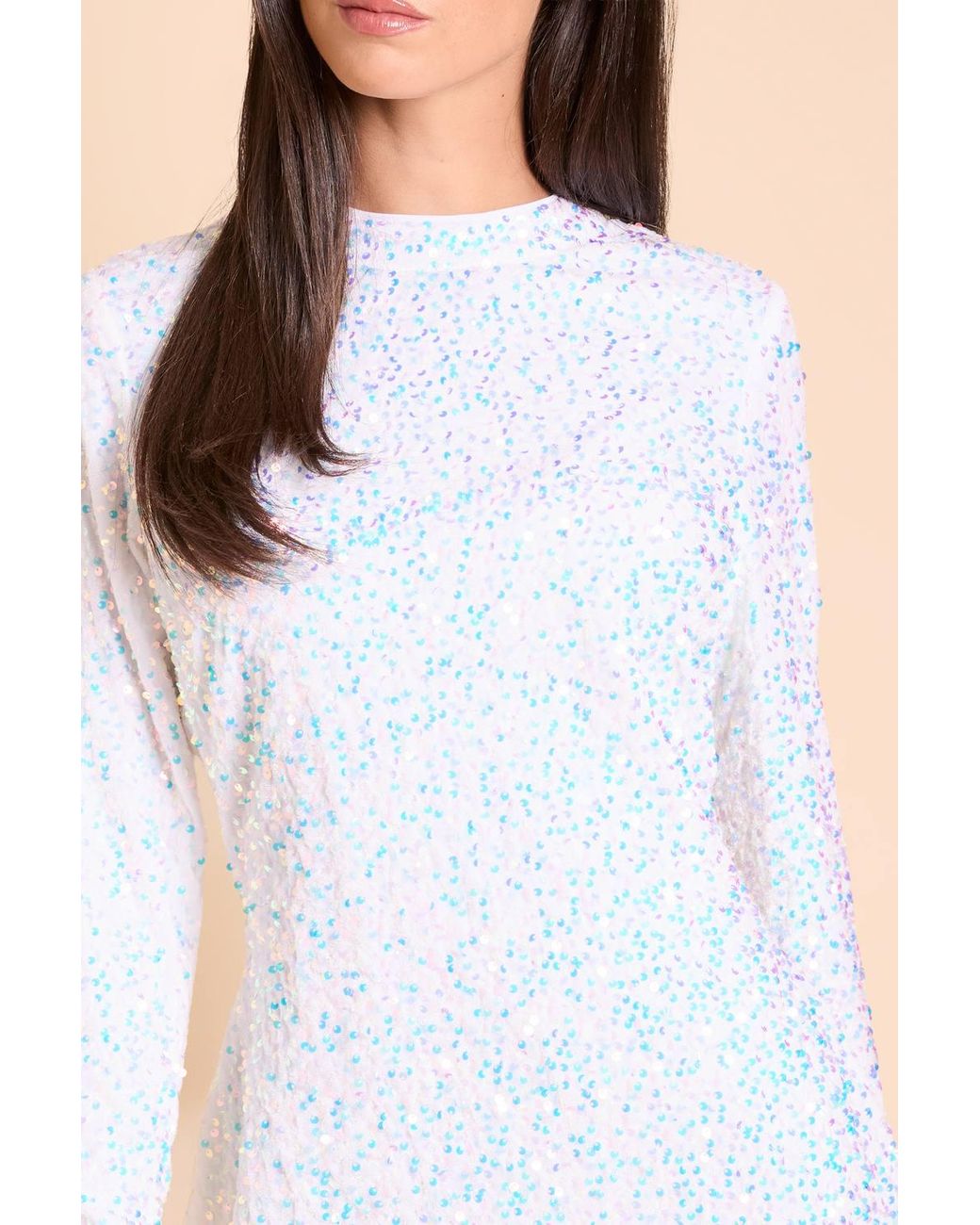 Dorothy Perkins Blue Dp Hen Velvet Sequin Mini Dress
