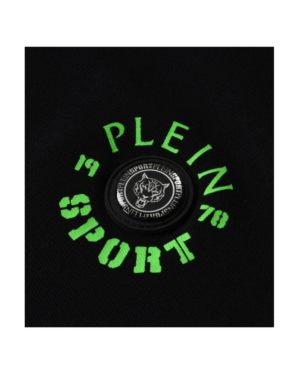 Philipp Plein Black Short Sleeve Button Closure Polo Shirt for men