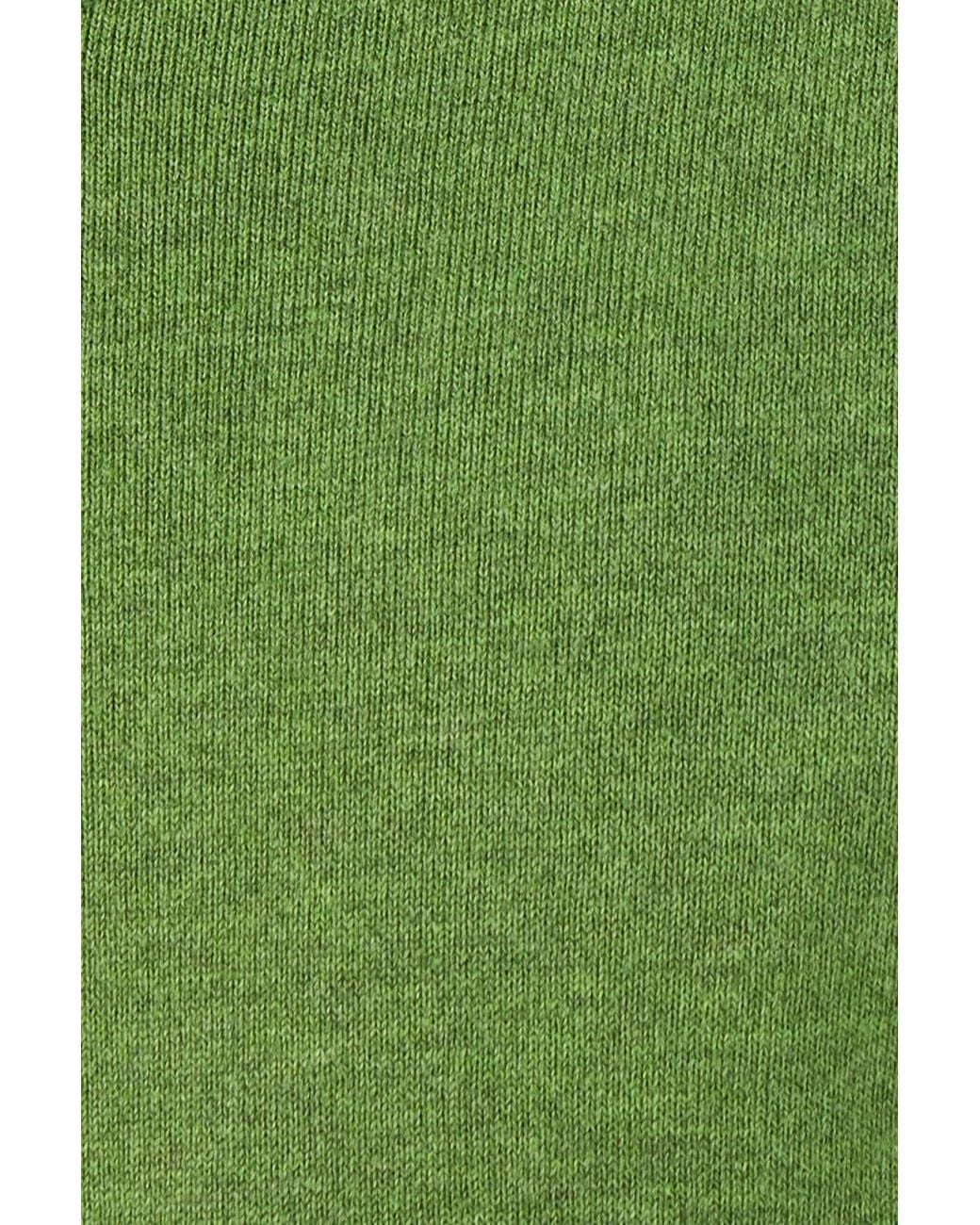 DAMART Green V-Neck Jumper Cotton Blend Regular Fit Long Sleeve for men
