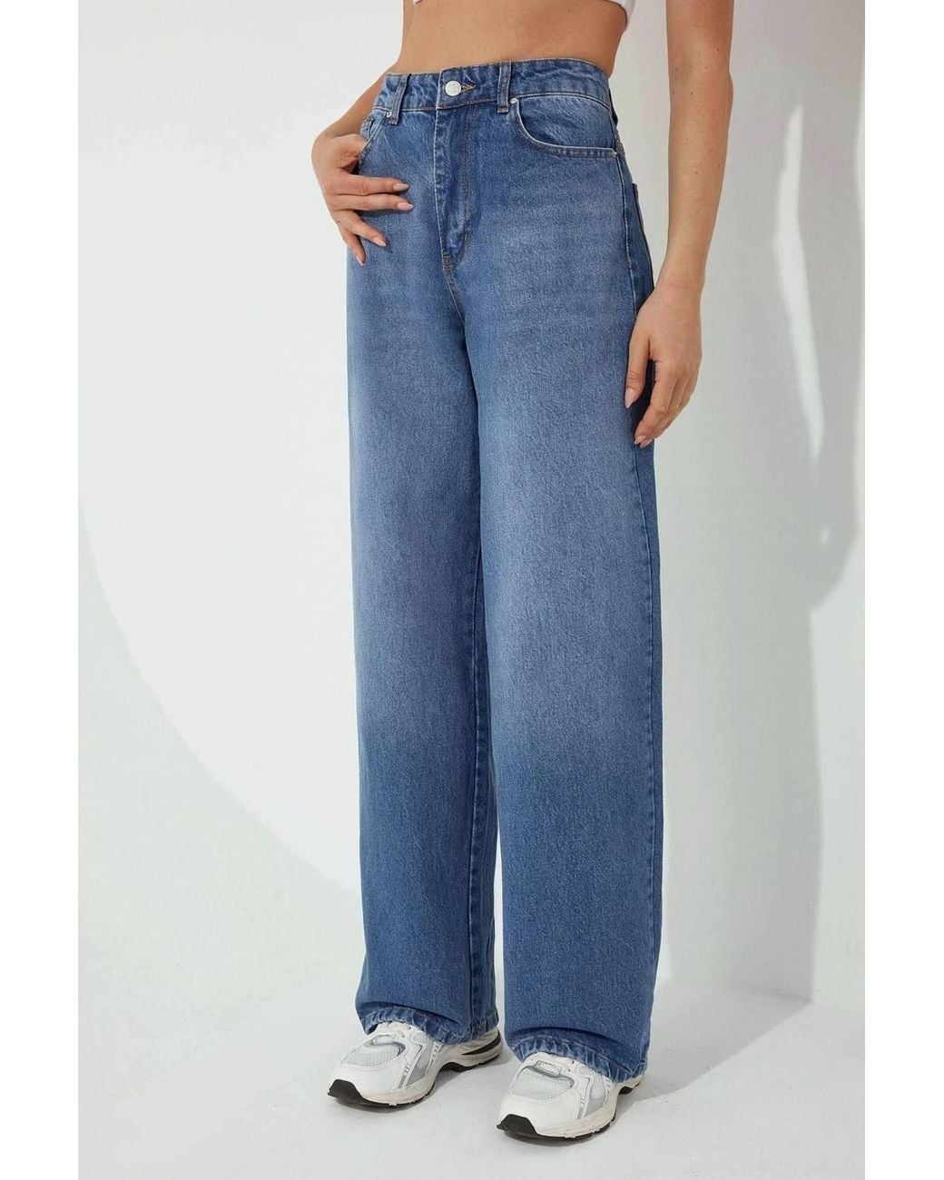 Hiccup Blue Baggy Fit Denim Jeans