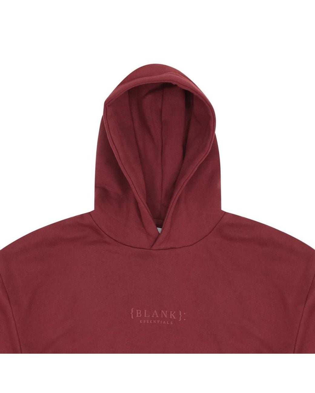 Blank Essentials Red Signature Essential Core Puff Print Hood for men