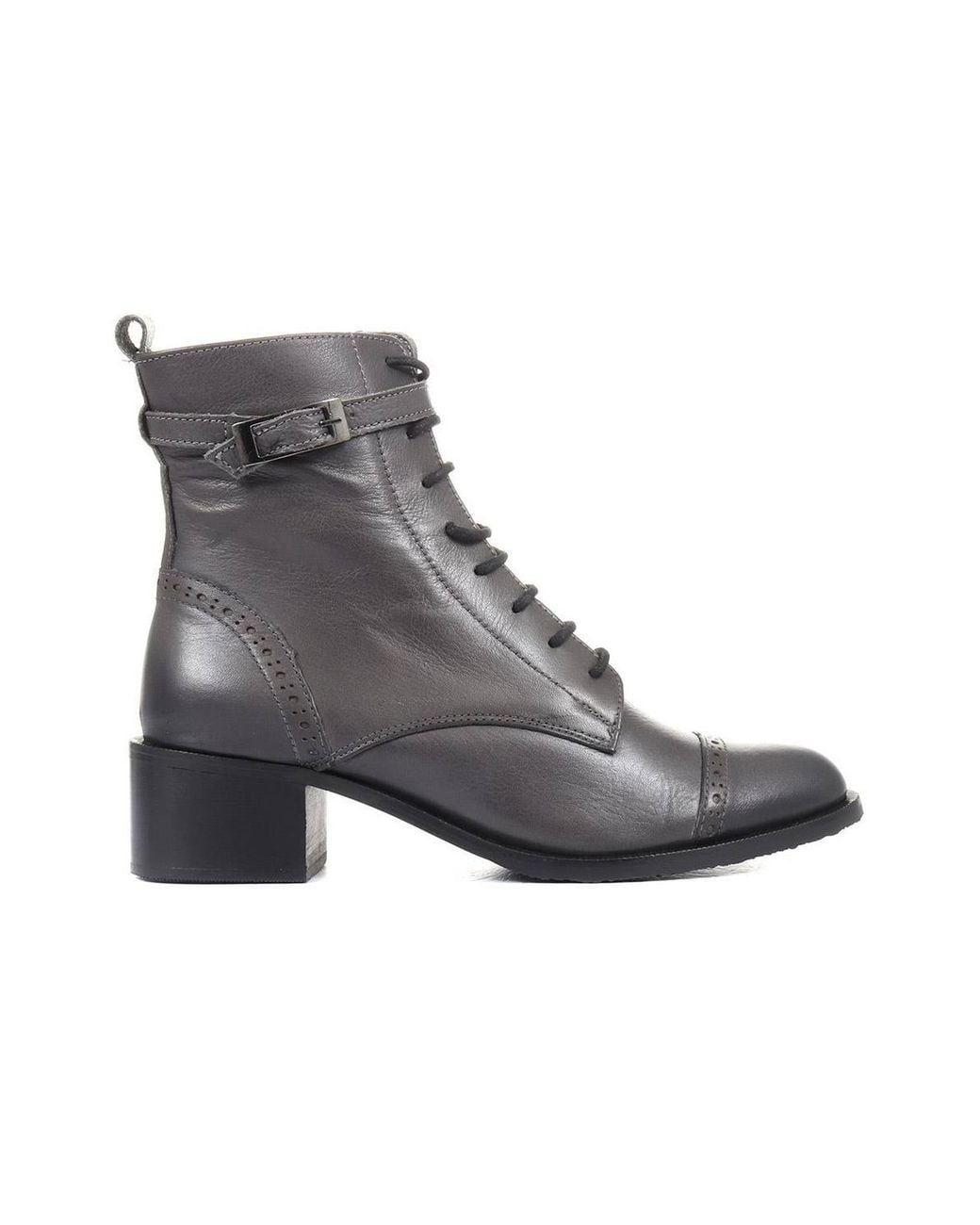 Jones Bootmaker Black Madie Heeled Leather Ankle Boots