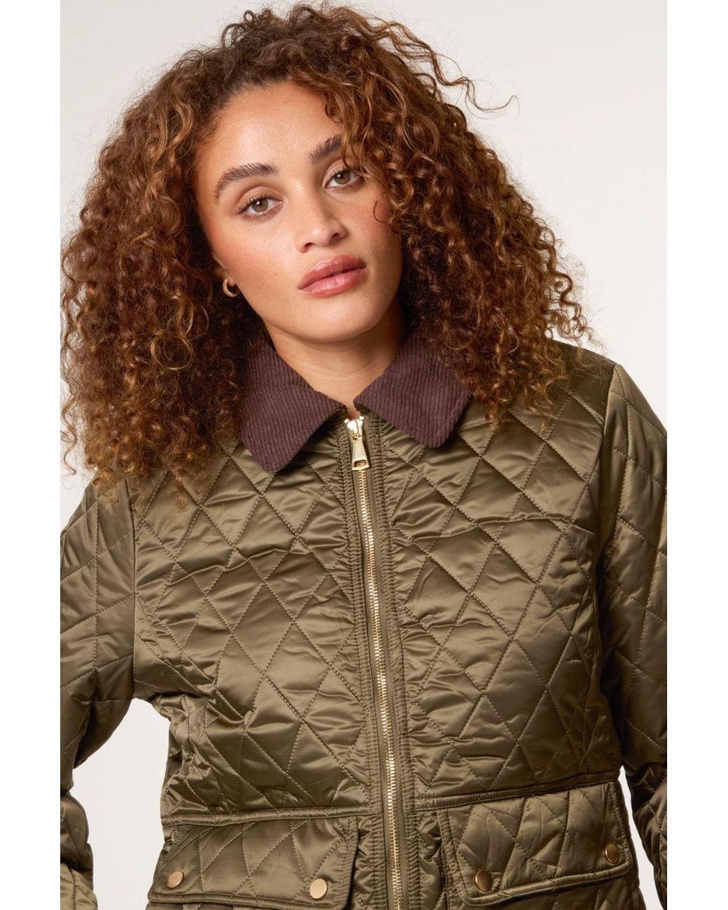 Blue Vanilla Brown Long Sleeve Collar Coat