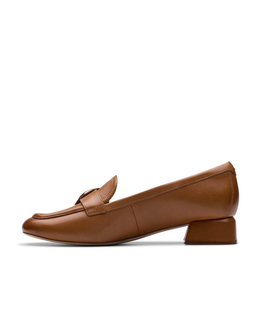 Clarks Brown Daiss 30 Trim Dark Tan Leather Loafers