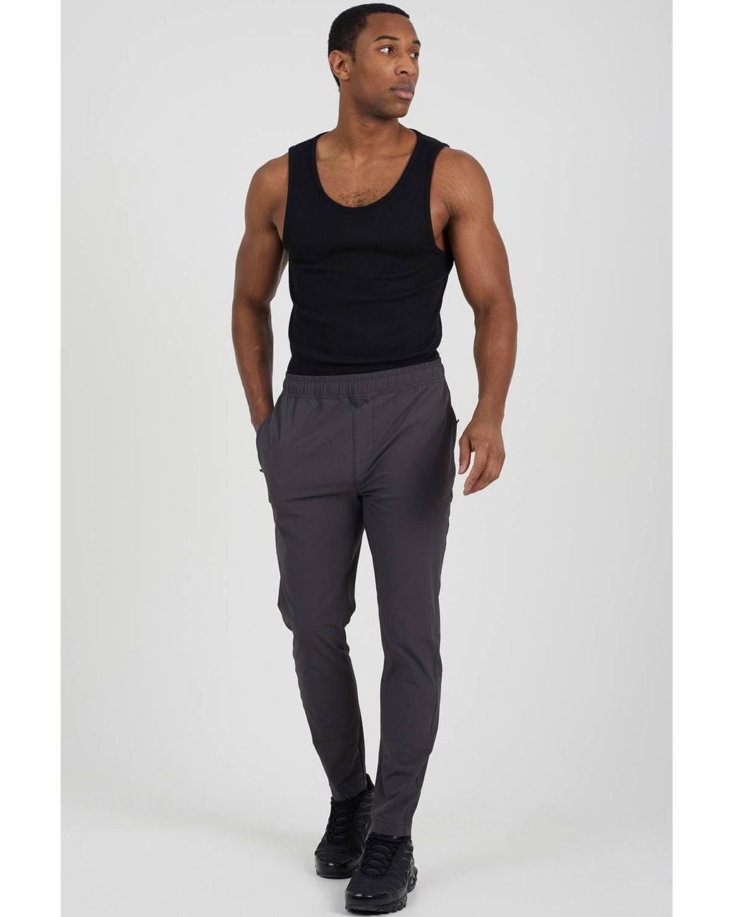 Brave Soul Blue Elasticated Waist Ripstop Trousers for men