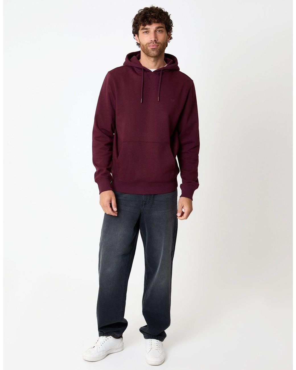 Threadbare Red Cotton Blend 'Clementine' Hoody for men
