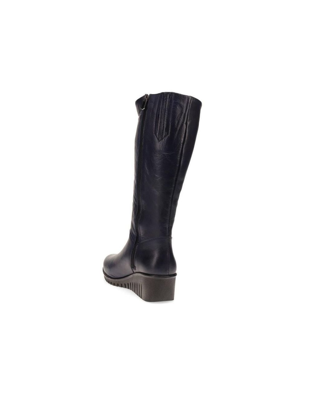 Pavers Blue Leather Knee-High Boots
