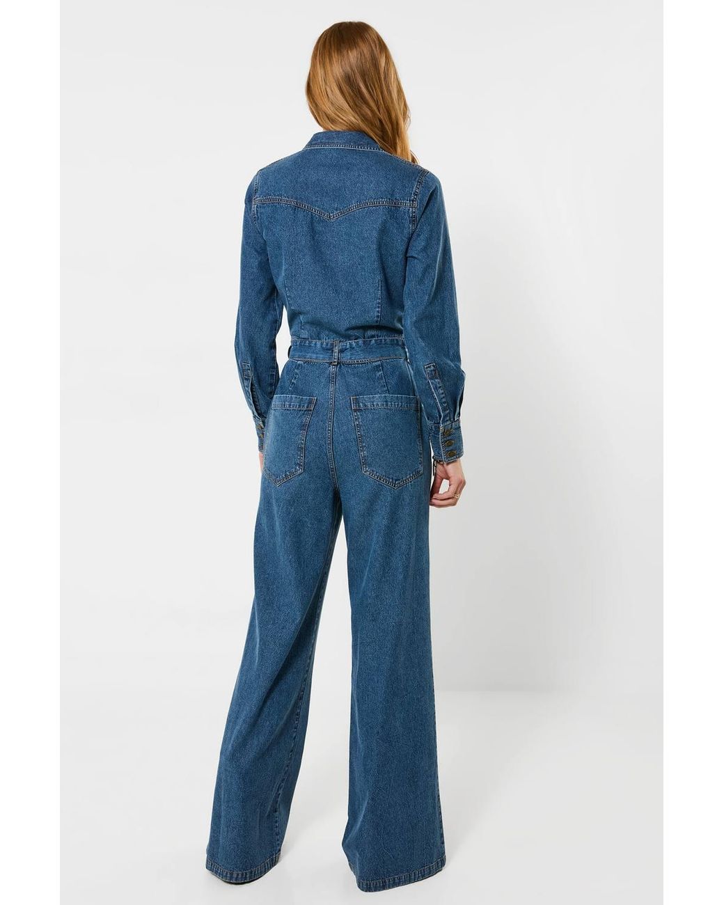 Joe Browns Blue Goldie Embroidered Denim Jumpsuit
