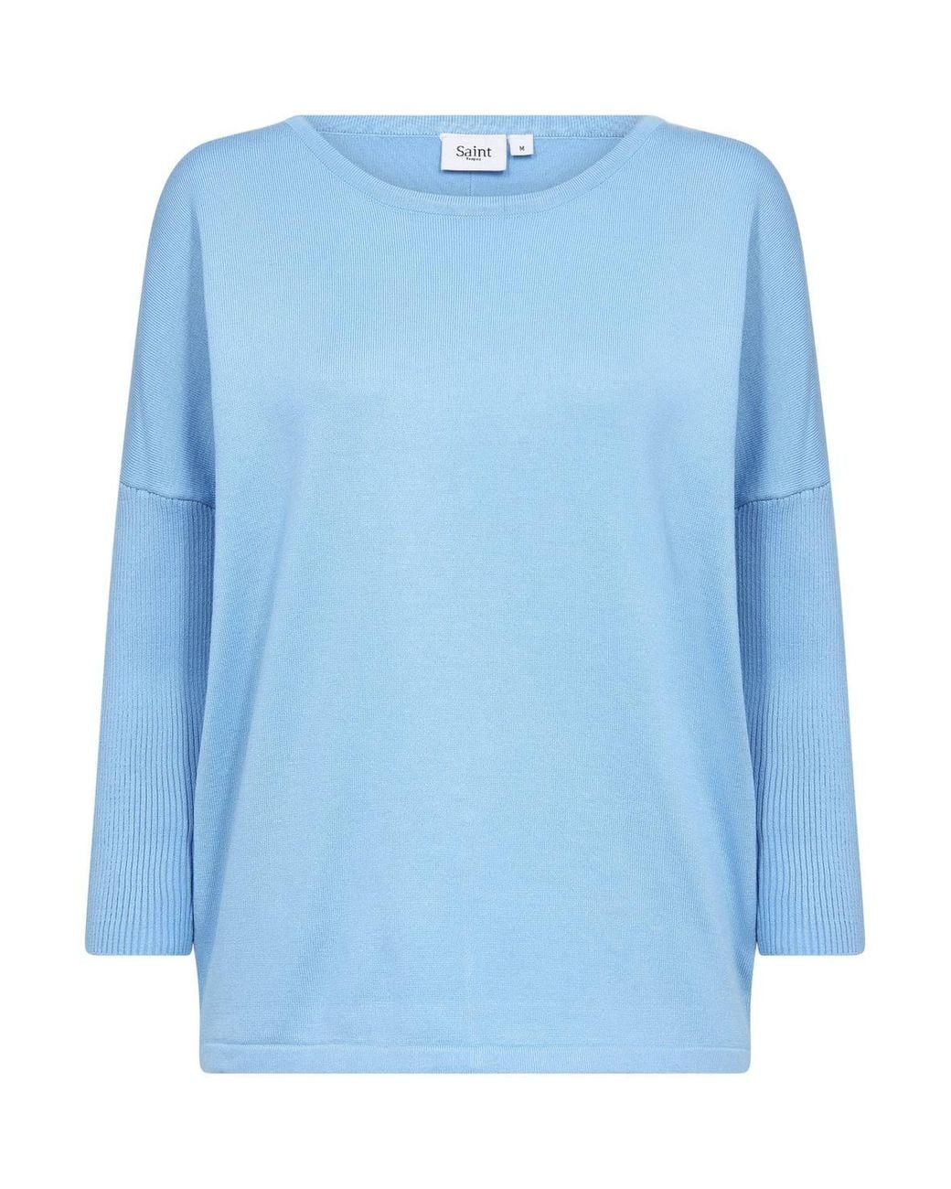 Saint Tropez Blue Milasz Round Neck Jumper