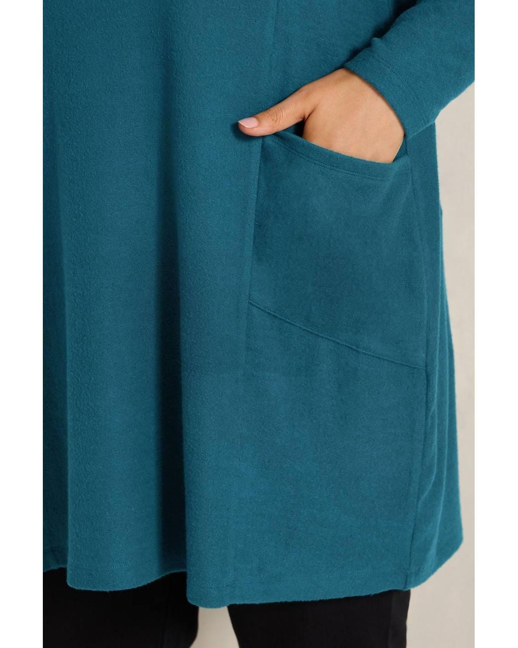 Evans Blue Knitted Tunic Dress