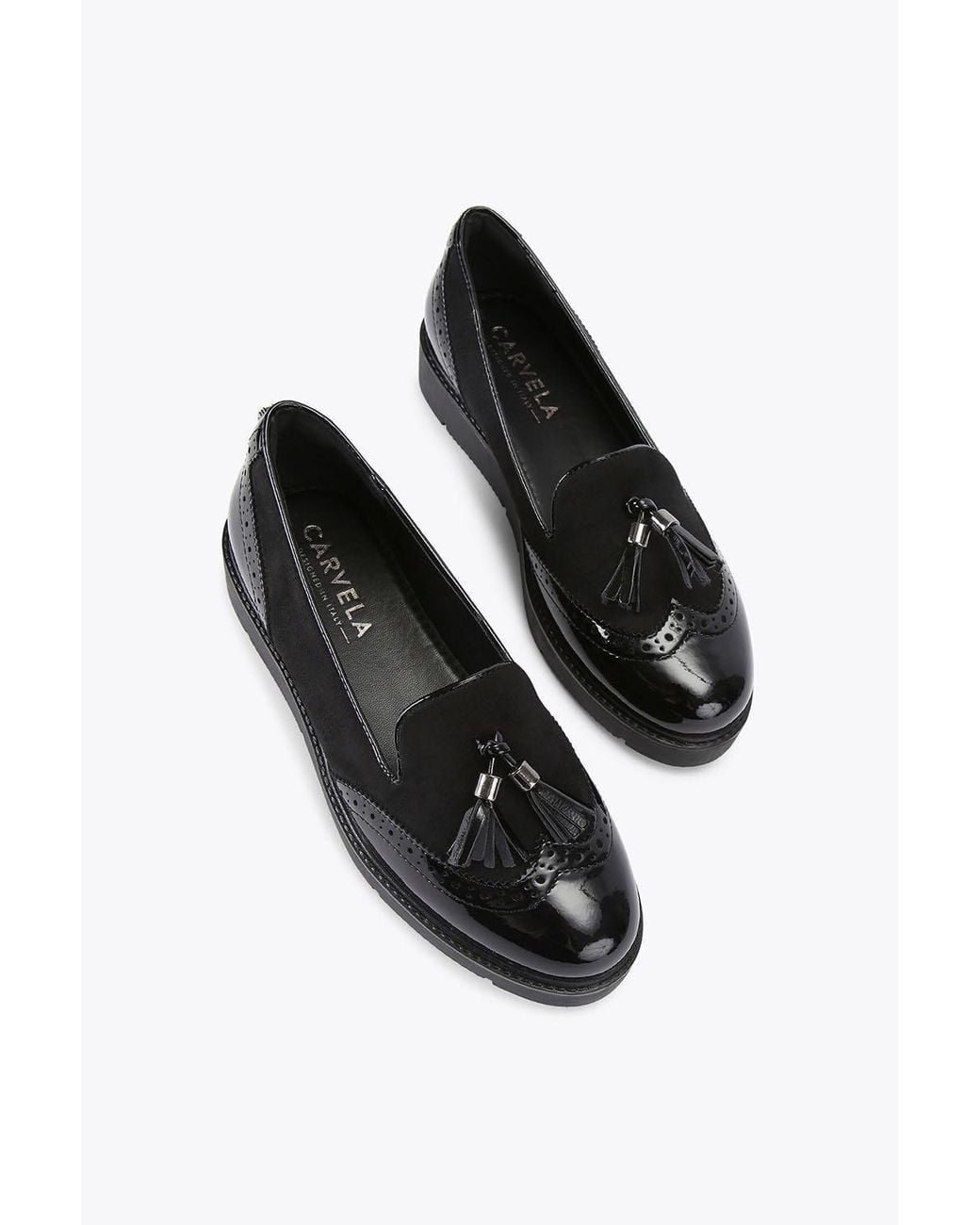 Carvela Kurt Geiger Black 'Sky Brogue' Flats
