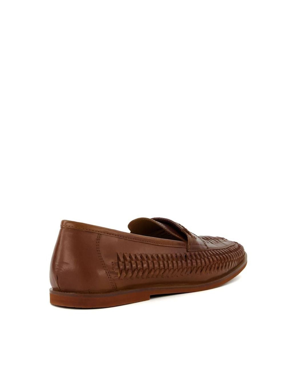 Dune Brown 'Brickles' Leather Casual Shoes for men